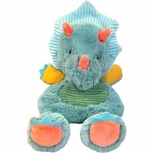 MARY Meyer Pebblesaurus Lovey Blue Triceratops Dinosaur Plush Security Blanket